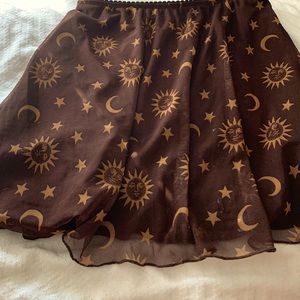 Brown altered state mini skirt new